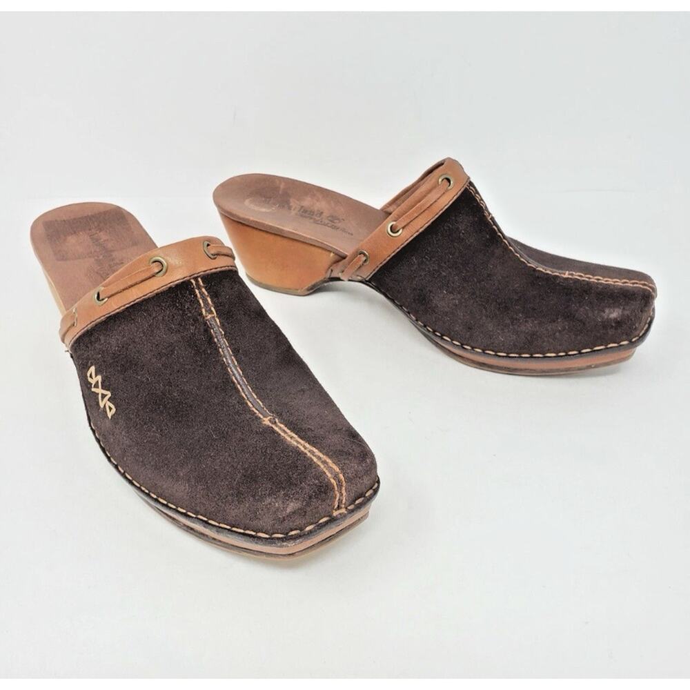 Vintage Timberland Coastal Cowgirl Women’s 9‎ clog Leather Brown Boho Festival